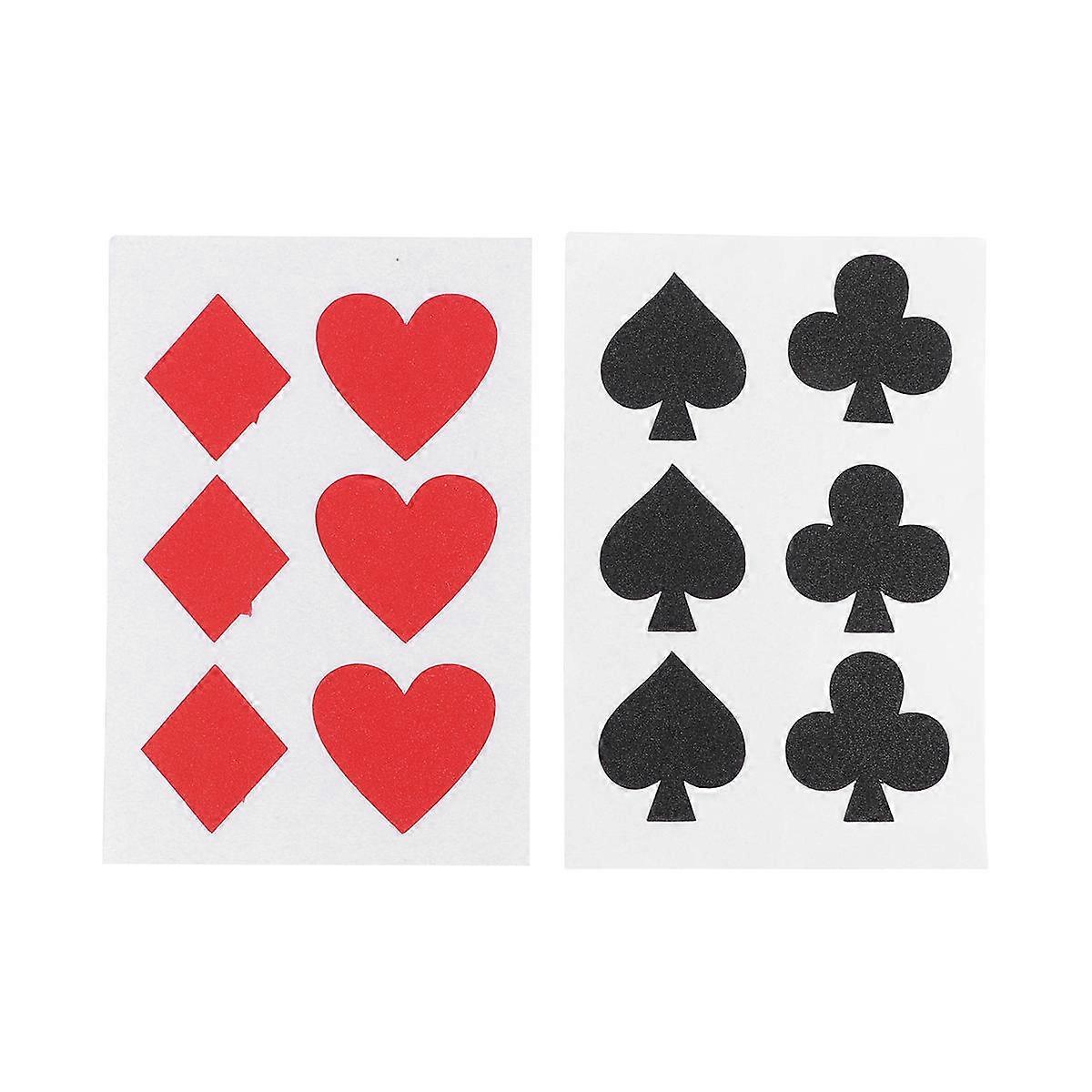 Poker Theme House Cup Stickers 12Pcs Creative Drink Markers