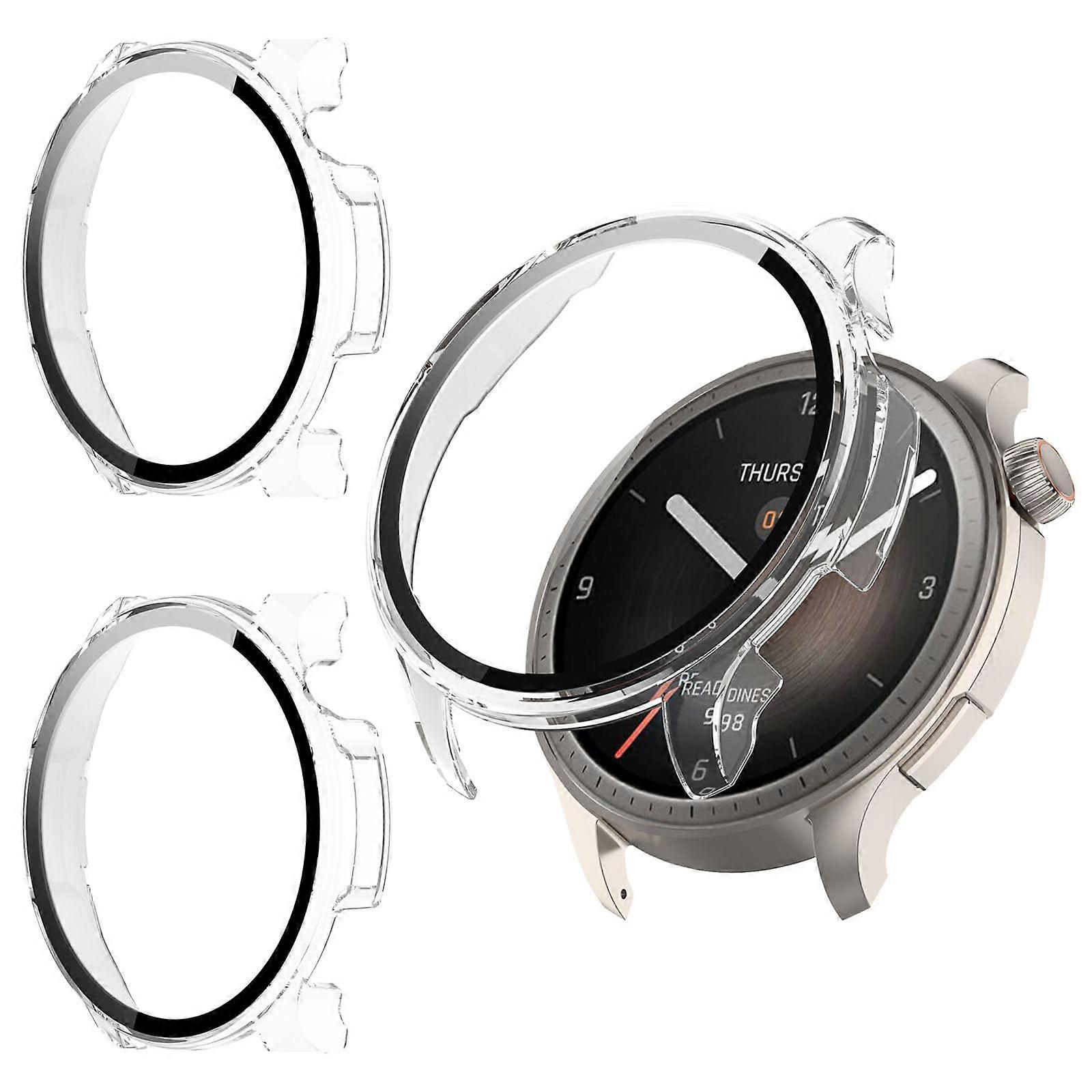 Screen Protector Case 2 Pack Full Coverage Slim Clear Scratch Resistant for Amazfit Balance 2