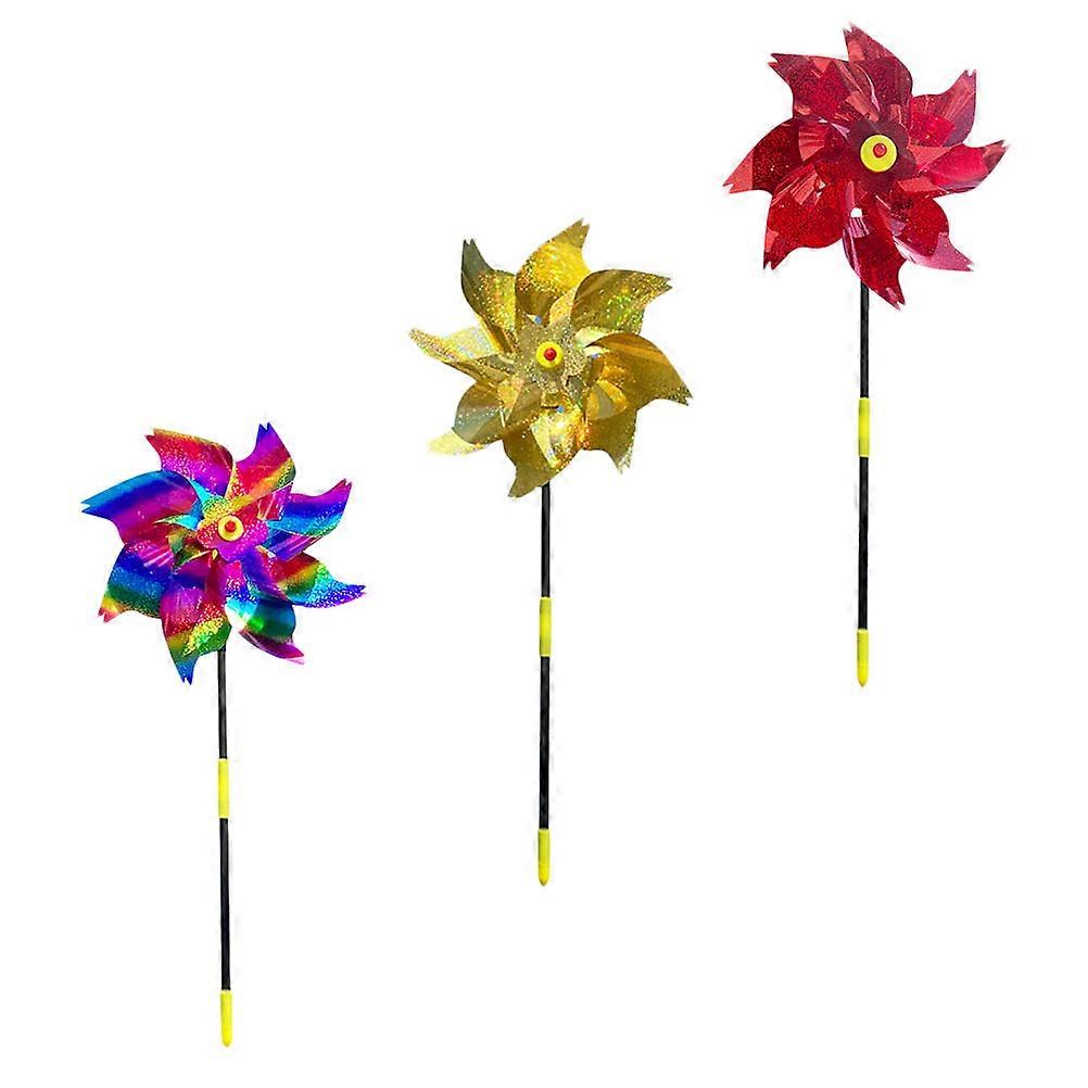 Bird Windmill Octagonal Tool for Garden Decoration 3Pcs