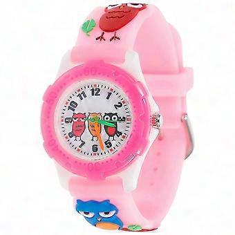 Cartoon Owl Strap Kids Watch for Daily Use