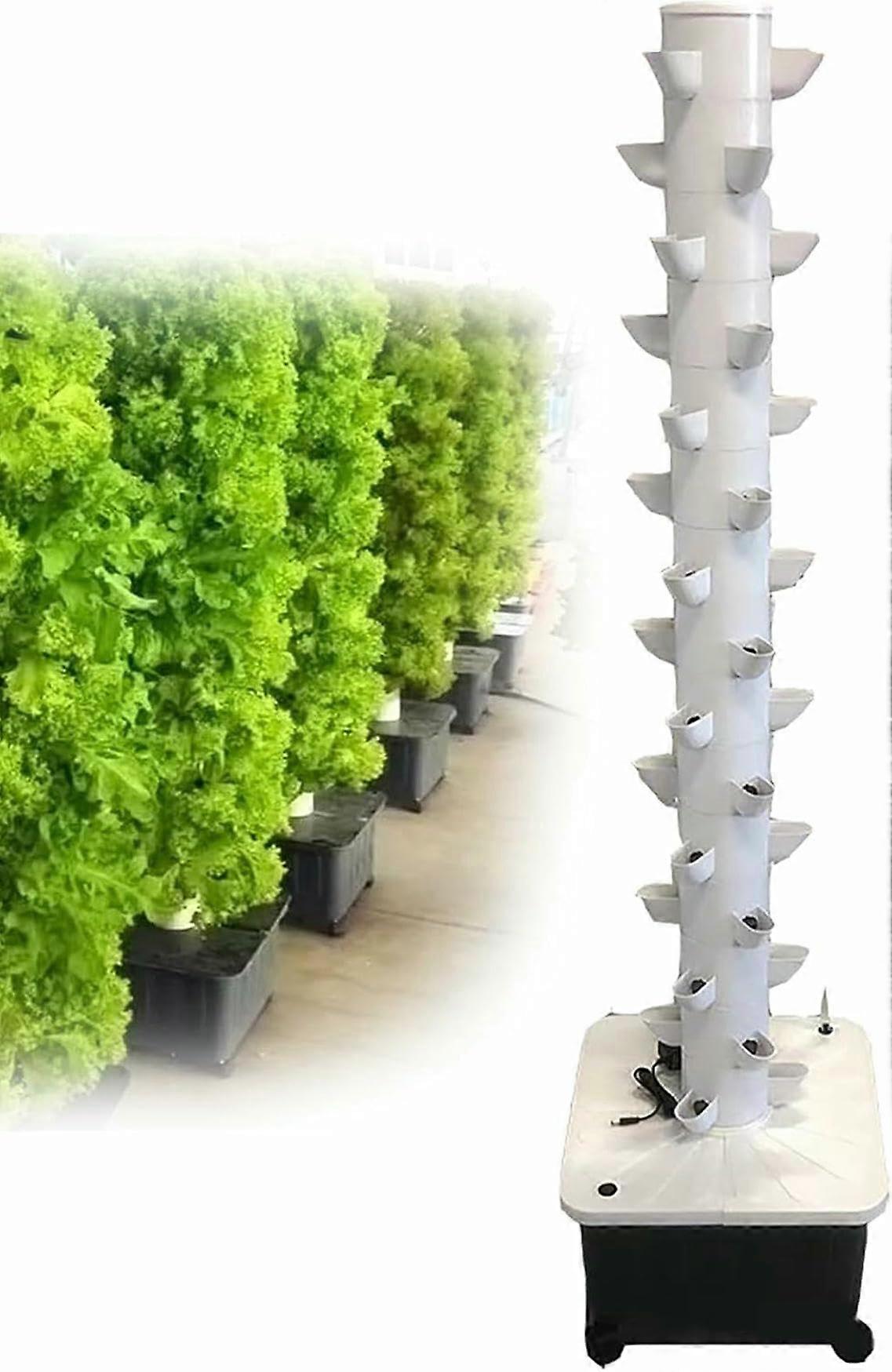 15 Layer Hydroponic Tower with 45 Plant Sites, SpaceSaving Vertical Hydroponic Garden Kit