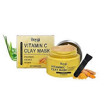 Hoygi Vitamin C Turmeric Mud Mask - Gently Improves Dullness, Deep Cleansing, Brightens Skin, And Hydrates