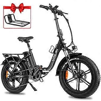 Vitilan U7 2.0 black 750W Electric Bike 48V 20Ah Samsung Battery 50 Miles 20x4 Fat Tyre
