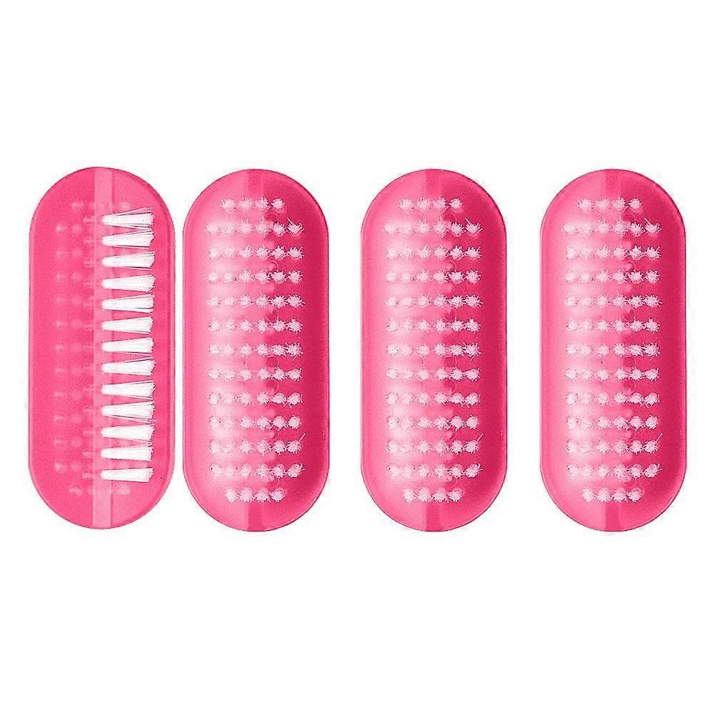 4 Pack Nail Brush for Cleaning Fingernails 2 Sided Hand Scrubbing Tool with Stiff Soft Bristles Scrubber for Men Women Kids Heavy Duty Manicure B