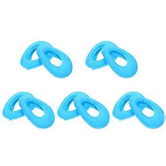 Assorted Color Hair Dyeing Ear Covers Ear Protection Soft Silicone 5Pairs