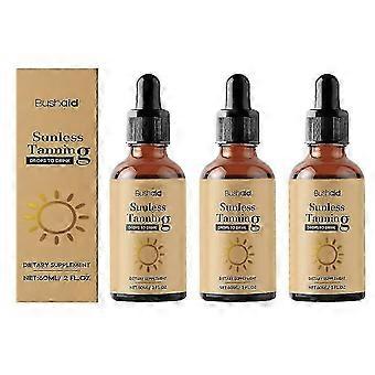 1-3X Natural Oral Tanning Drops Customizable, Vegan, Safe Sunless Glow,dbIAOS