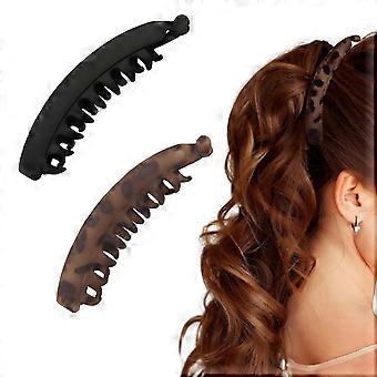Fermaglio per capelli a banana per donna - Fermagli per capelli stile anni '80 - Resistenti, anti-piega e antiscivolo - Accessori per capelli carini per acconciare la coda di cavallo