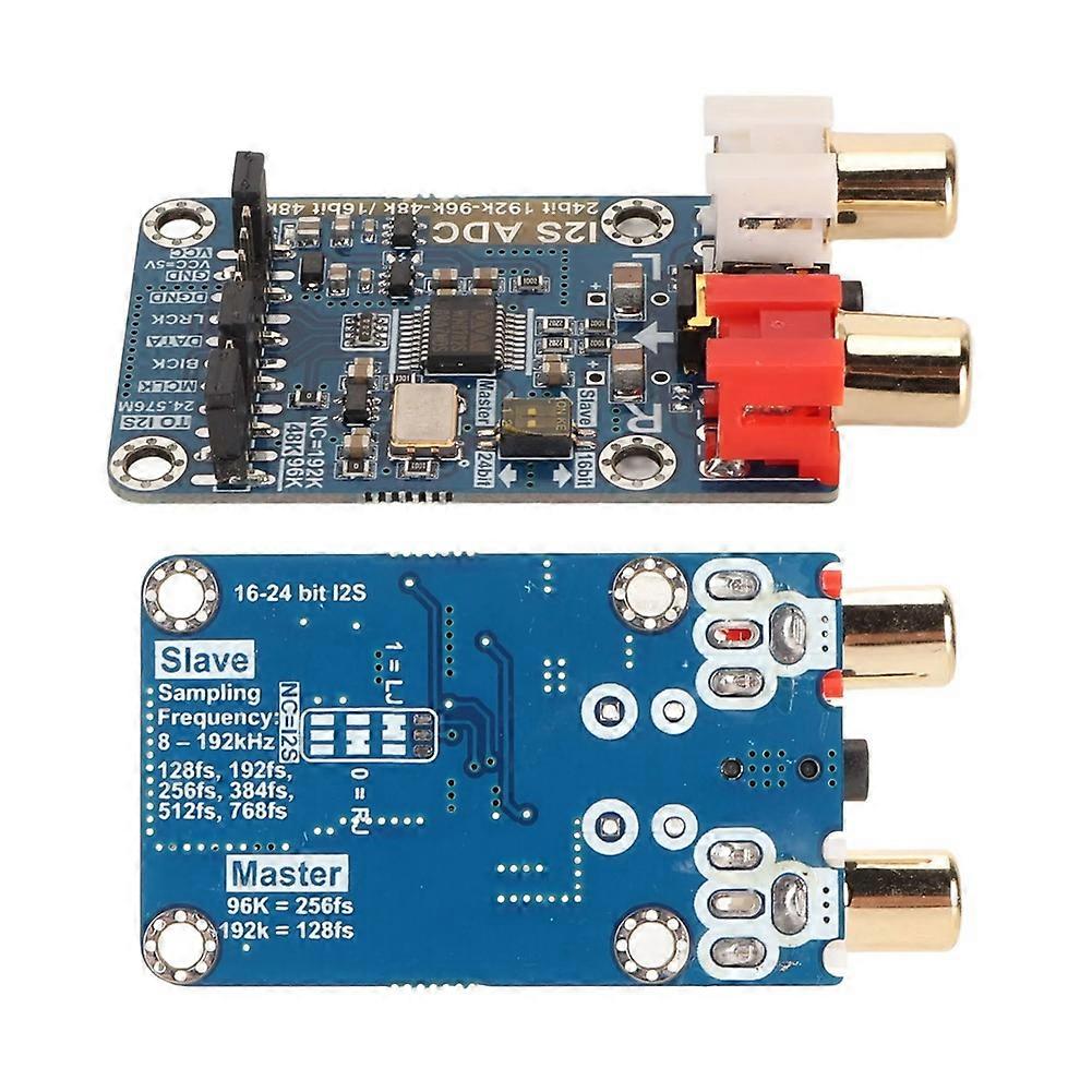 2PCS I2S ADC Audio I2S Capture Card Module Master Slave Mode Development Board Lossless Digital Audio I2S ADC Decoder