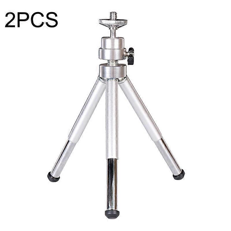 2PCS Telescopic Phone Stand, Style: 3 Sections (Silver) 3 Sections (Silver)