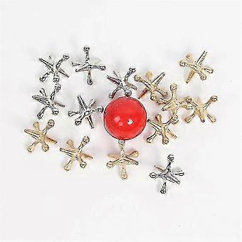 Traditionelles Metall-Murmelspiel-Set mit Hüpfball, klassisches Familienbrettspiel für Kinder und Erwachsene