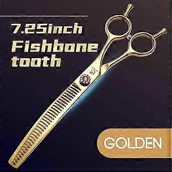 Curved Pet Thinning Shears 7.25" - Professional Grooming Scissors For Dogs And