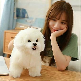 38X28X16cm - High Quality Bichon Frise Dog Plush Toy, Korean Stuffed Dog Toy, Pomeranian Dog