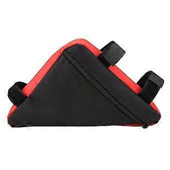 Quick Release Front Sadel Cykling Cykel Tilbehør Top Tube Triangle Tool Bag (Sort & Rød)