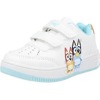 Kids Bluey Trainers Boys Girls White Hook and Loop Officially Licensed Shoes