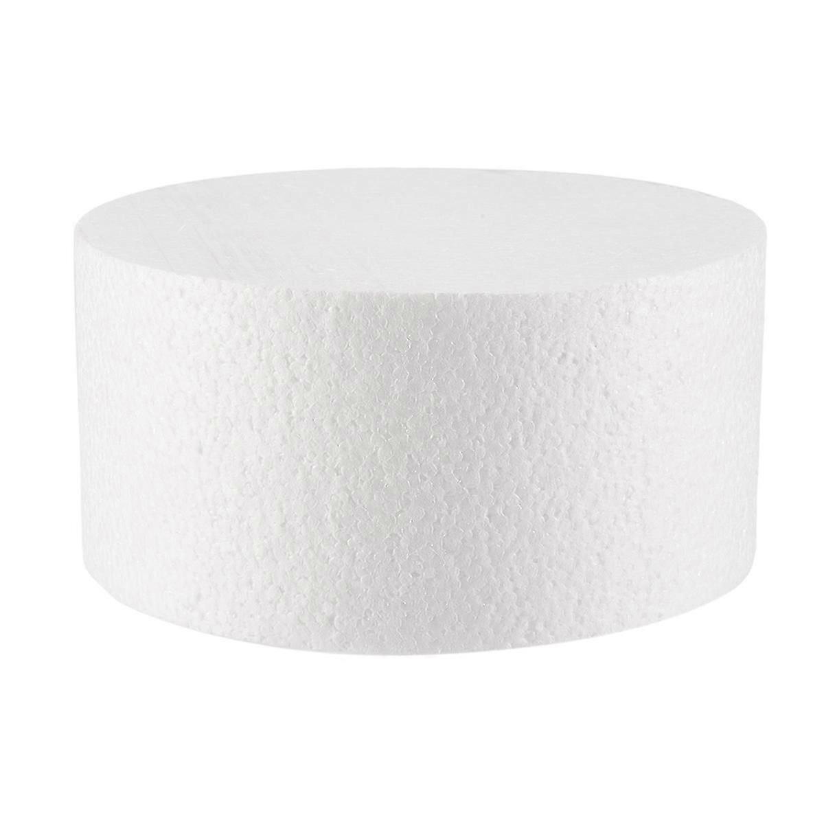 Round Cake Dummy 6 Inch for Practice and Display, Smooth Straight Edge, Durable Foam Reusable Cake Decorating Tool
