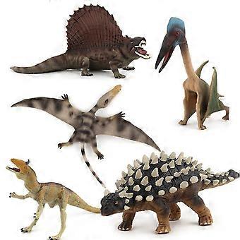 5Pcs  Dinosaur Animal Figures Set, PVC Realistic Raptors, Pterosaurs & Spinosaurus Models, 2.5-22.5cm, for Kids and Collectors  Educational Playset To