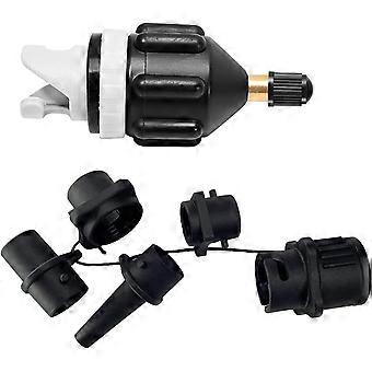 Kit Adaptador para Bomba de SUP Inflável, Adaptador Premium para Válvula de Ar de Bomba Convencional com 4 Bicos de Ar para Inflar Pranchas de Stand Up Paddle Rapidamente.
