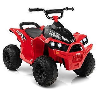 12V electric children's quad with 2.2/4.3 KM/H speed & Horn, music & LED lights electric quad red