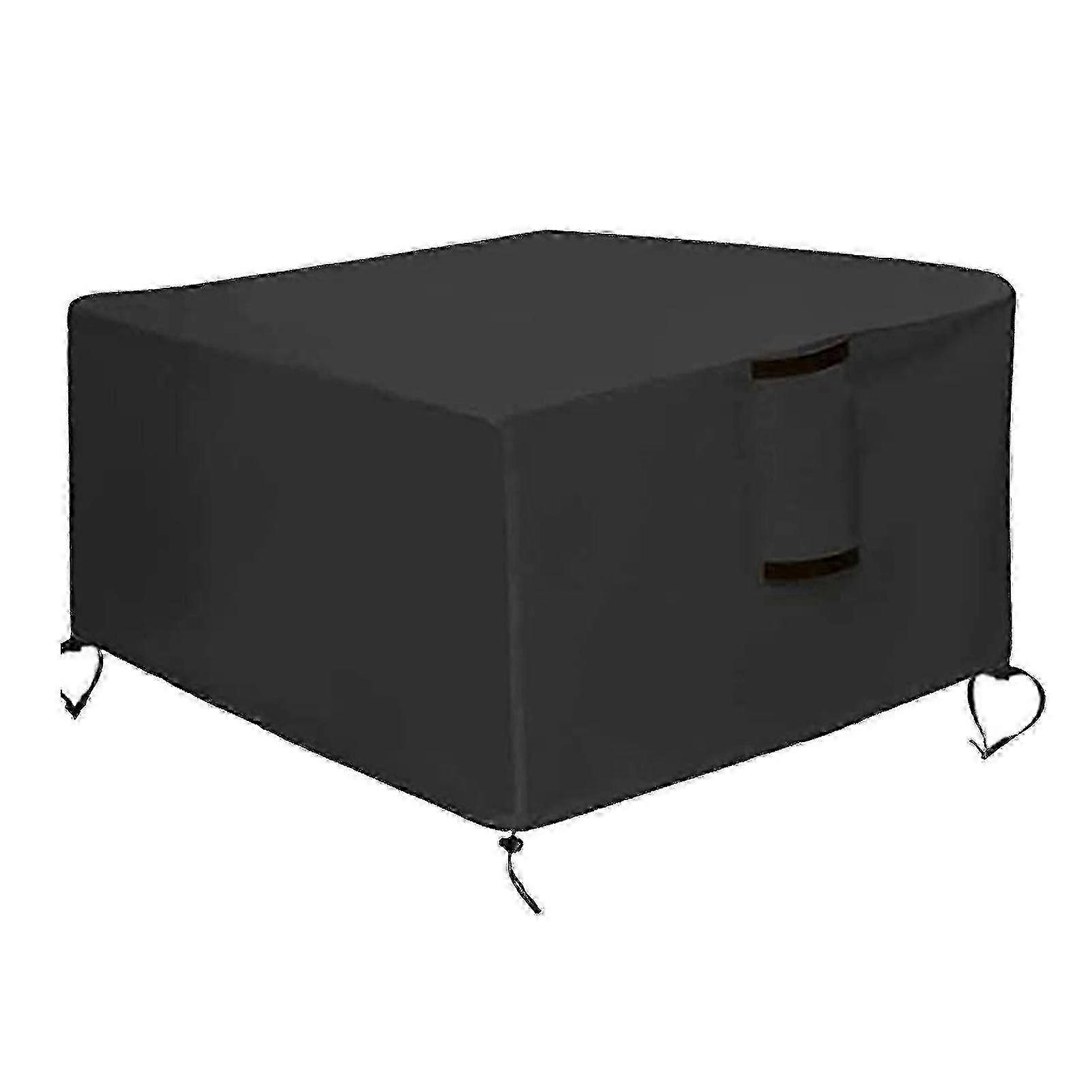 Outdoor Fire Pit Table Cover Waterproof Windproof Ripstop Square Firepit Cover