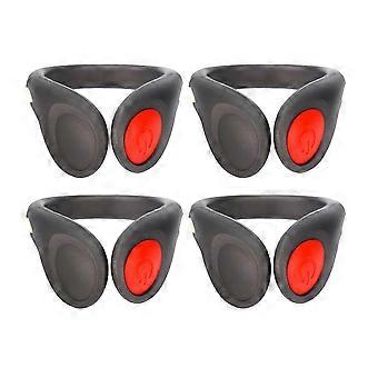 Clips lumineux LED rouges pour chaussures, sécurité pour la course nocturne, lot de 4