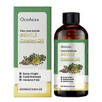Natural Organic Castor Oil for Hair Growth, Cold Pressed Castor Oil for Hair Growth, Thicker Lashes & Fuller Brows