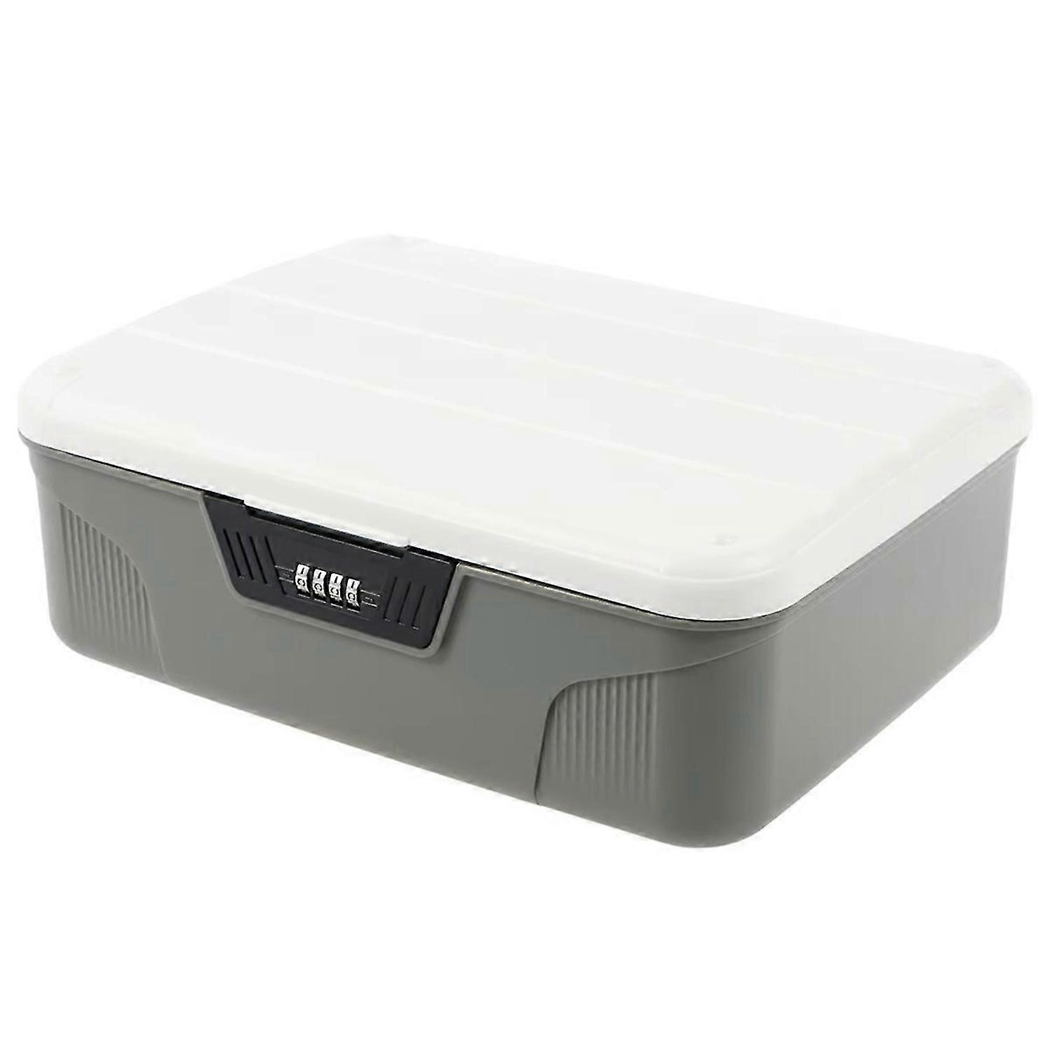 Lockable Container Plastic Lockable Box 4 Digit Password Organizer High Security Lockable Bin Sturdy