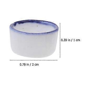 12Pcs Keramik Trinkbecken Mini Reptil Tank Wasserschalen Kleine Haustiere Wasserfeeder