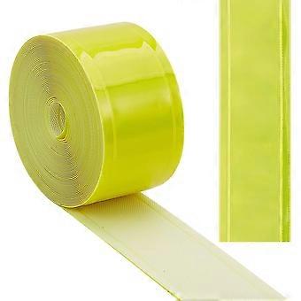5 Yards Reflective Safety Tape Green Yellow Reflector Tapes High Visibility Sew On Security Webbing Warning for Clothes School Bags Raincoats Stroller