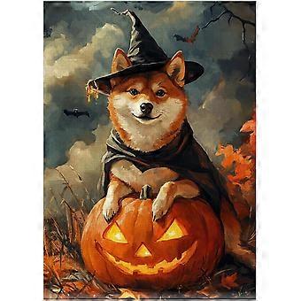 Halloween Shiba Inu Jigsaw Puzzle - Pet Pumpkin Costume Portrait for Shiba Inu Owner SQZ953