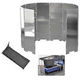 Folding Outdoor Stove Windscreen Aluminum Camping Stove 10 Plates Windshield Burner Windshield with  2026 26-27