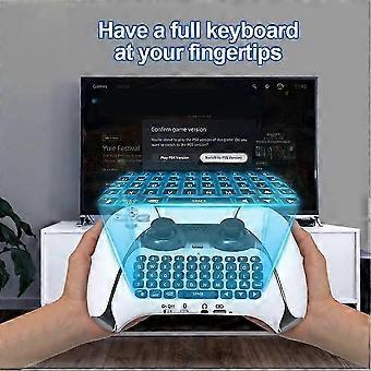 Teclado sem fio para console de jogos PS5, teclado externo Bluetooth para Playstation 5, ChatPad, teclado Bluetooth VS
