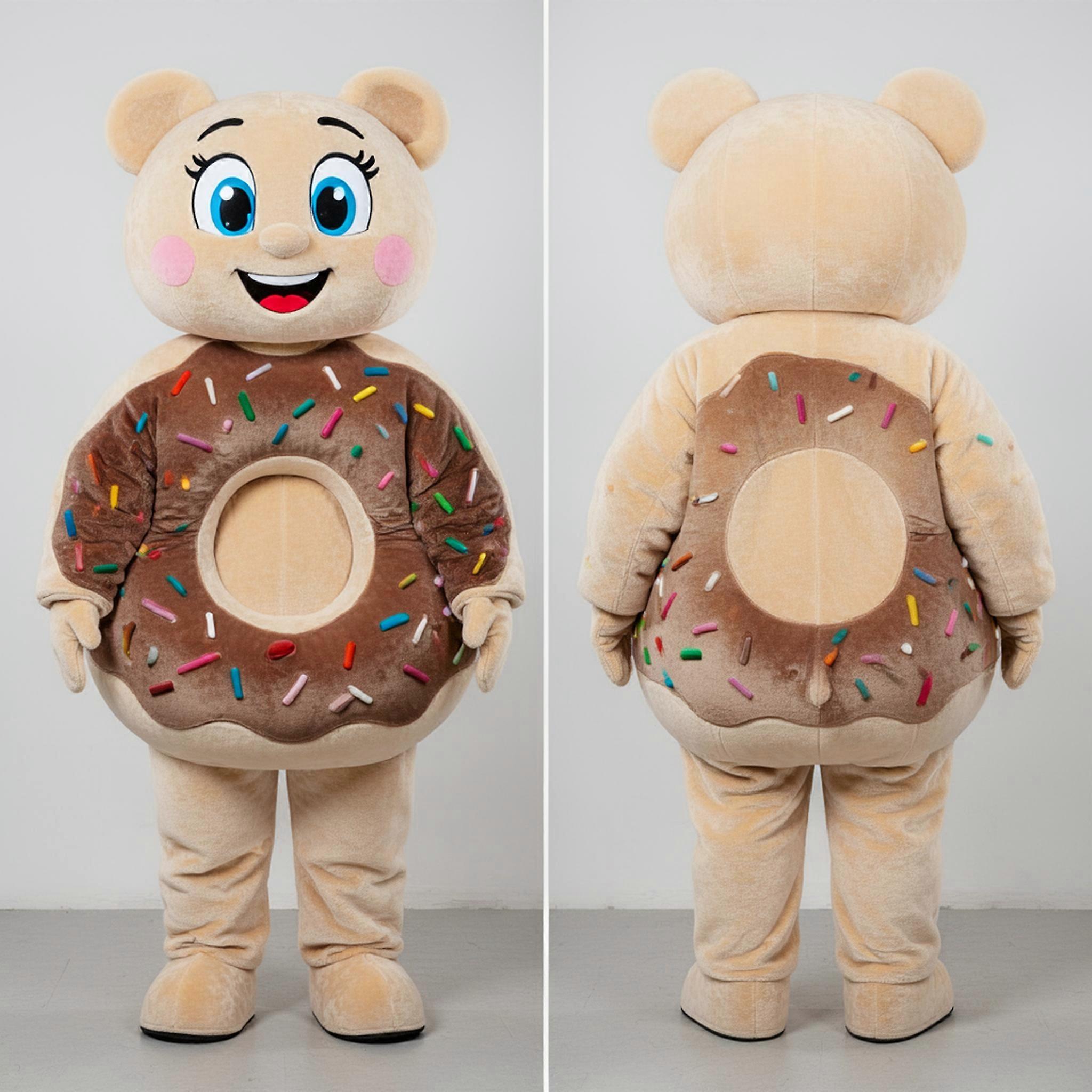 MASTICOT Beige Rounded Donut Mascot
