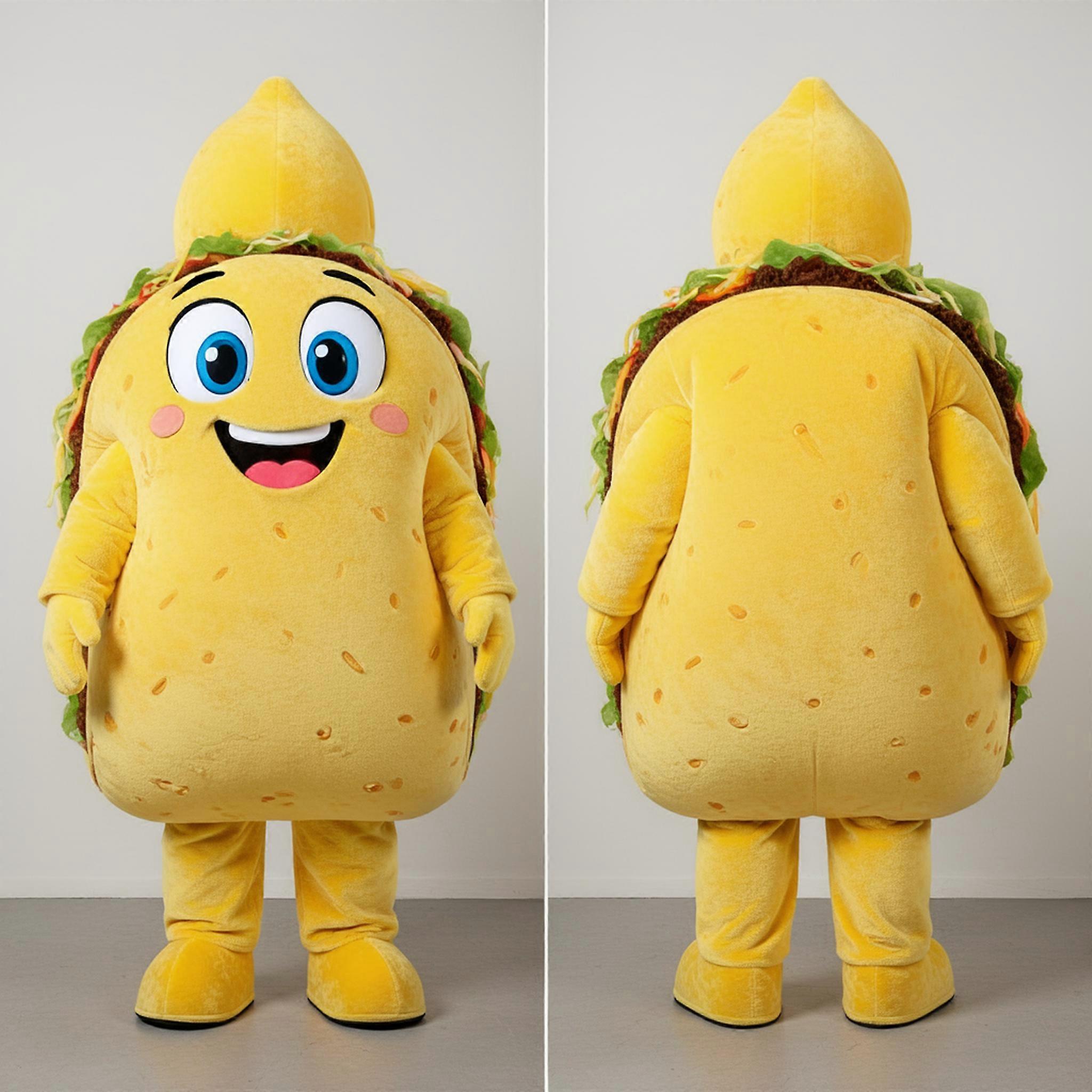 MASTICOT Lemon Yellow Cheerful Tacos Mascot