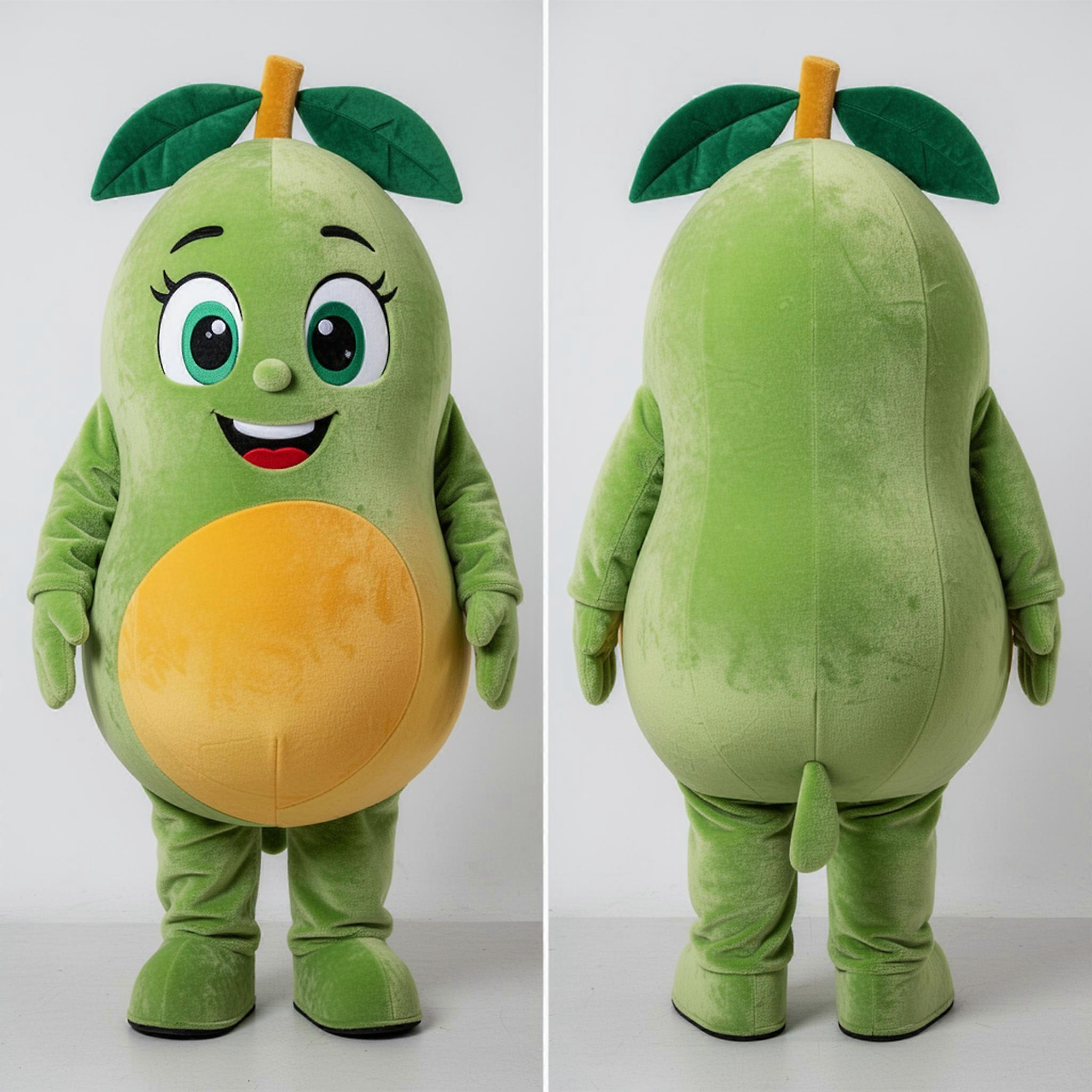 MASTICOT Velvety Green Rounded Mango Mascot
