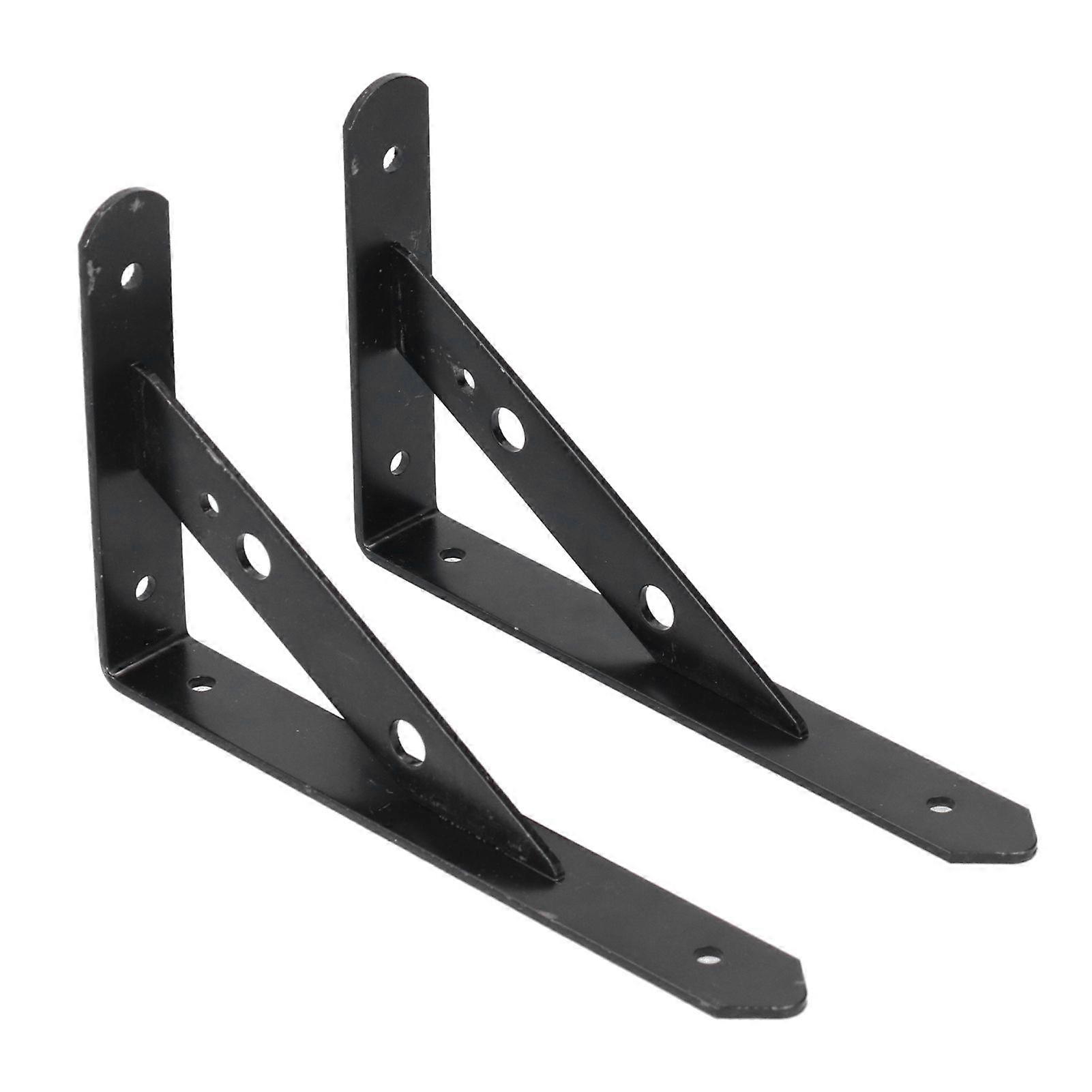 2Pcs Shelf Brackets Cold Rolled Steel Rustproof Corrosion Resistant Stable Triangular Floating Shelf Support(YMCAT)