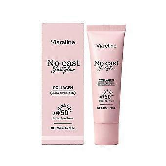 Crema solare viso senza effetto maschera, SPF50 Viareline con collagene, ad ampio spettro con peptidi e cica, per un'azione lenitiva.