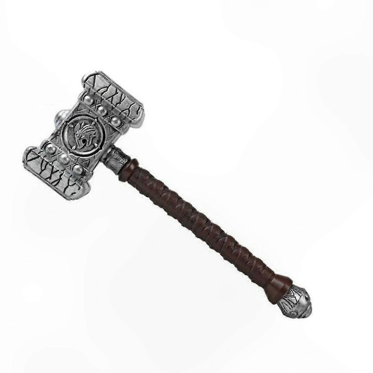 Silver Battle Axe, 52 cm, Durable Metal Construction