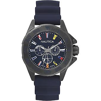 Nautica maimi drapeaux japonais Quartz Analog Man Watch avec NAPMIA004 Bracelet en silicone