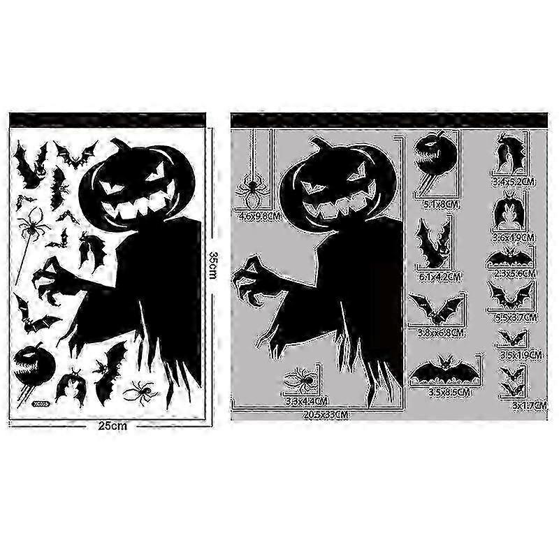 Reusable PVC Halloween Static Decals-y15