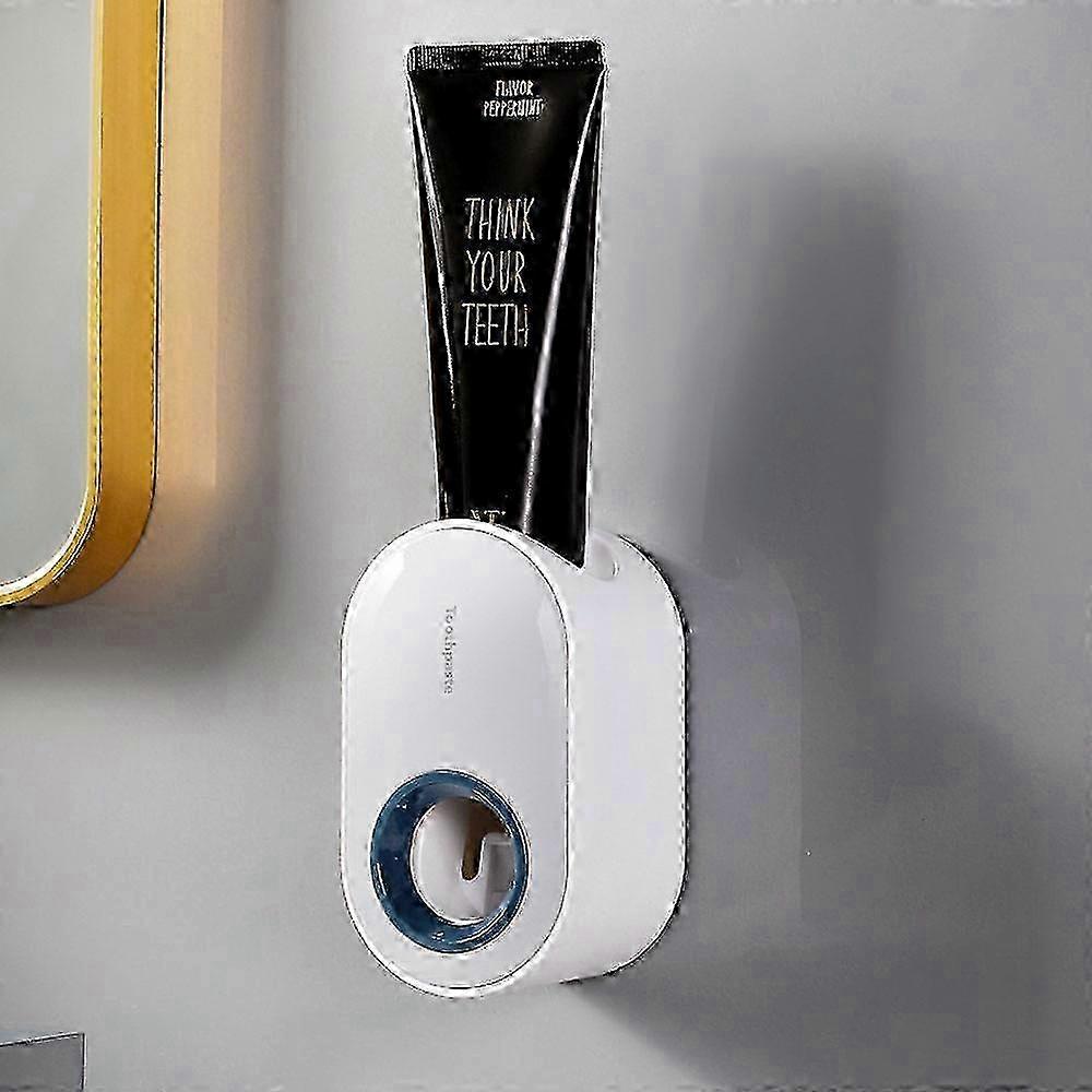 Automatic Toothpaste Dispenser Wall Mounted 2 Pieces ABS Plastic No Drill