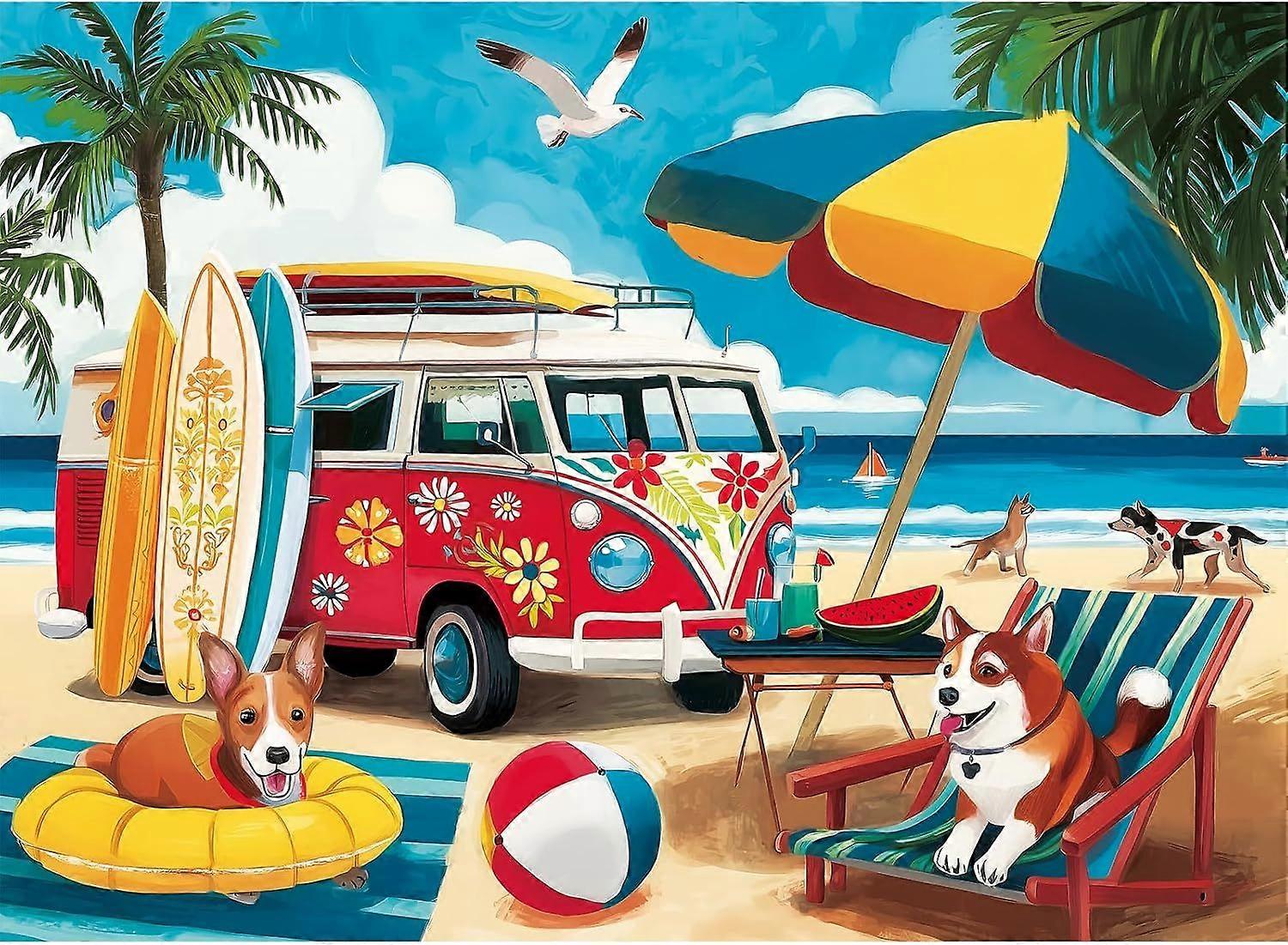 Summer Beach Vacation Brain-Teasing Puzzles JI-670