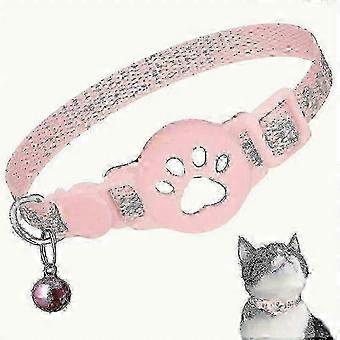Cat GPS Tracker Collar, Waterproof Reflective Breakaway Buckle, No Monthly Fee, Compatible with Small GPS Trackers & Android