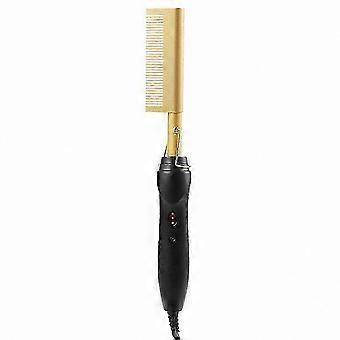 Electric Hair Straightening Comb with Curling Function, Fast 20s Heating, Ceramic Hot Comb for Curly Frizzy Afro Hair