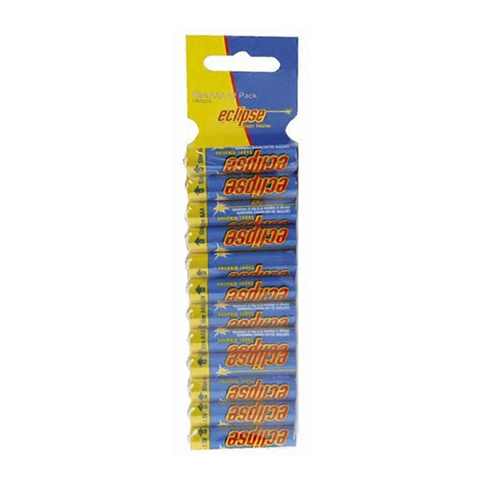 12PCS Eclipse Alkaline General Purpose Batteries AAA Not Rechargeable 1.5V