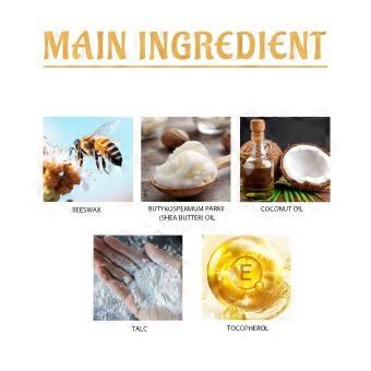 Body Care Stick Contains Beeswax, Coconut Oil, And Talcum Powder