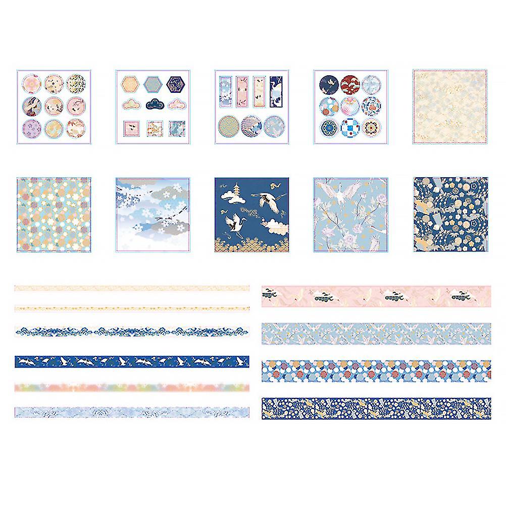 1 Set Multipurpose Self-adhesive Exquisite Paper Tapes Journal Tapes Washi Tapes For Diy