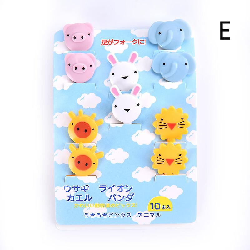 1 Set Fruit Fork Mini Cartoon Kids Food Fruit Pick Toothpick Party Decor Random Color