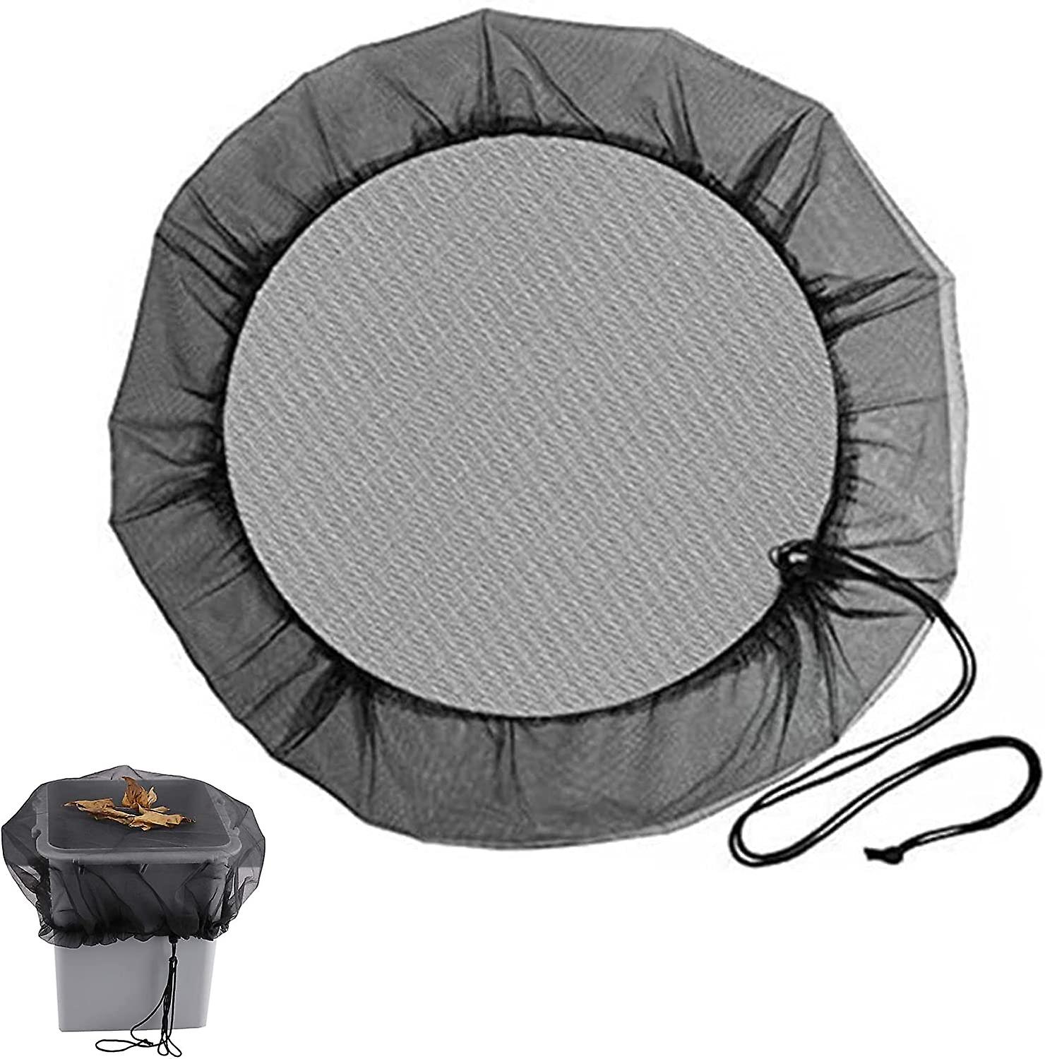 Rain Barrel Net for Cistern Adjustable Barrel with Drawstring Prevents Mosquitoes and Leaves Entering (Ø95cm)