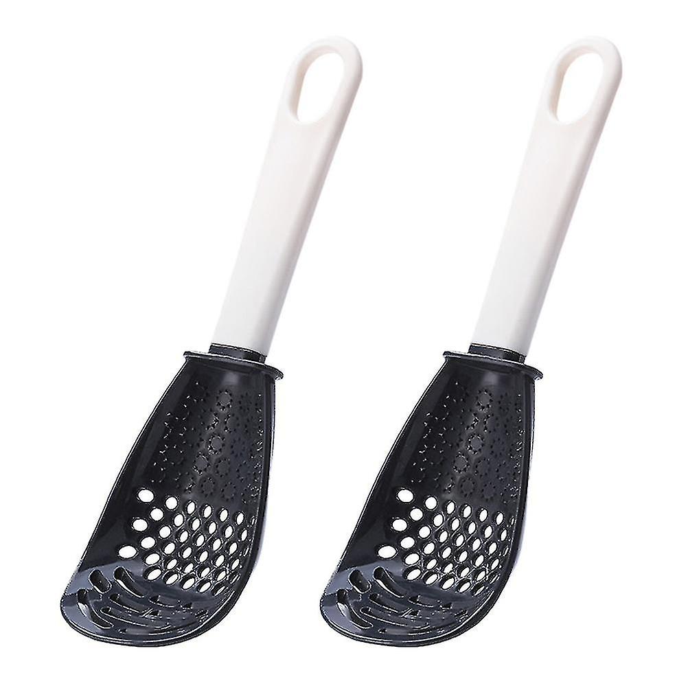 1 Set 2pcs Plastic Grinding Spoons Multi-function Potato Crushers Colanders