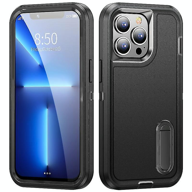 Pour Iphone 13 Pro 3 en 1 Robuste Support Phone Case